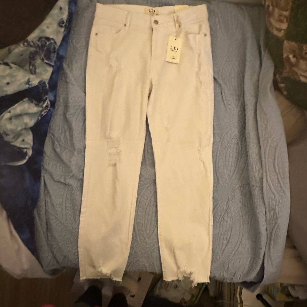 NWT Letters to Juliet‎ Elegant White Straight Leg Jeans